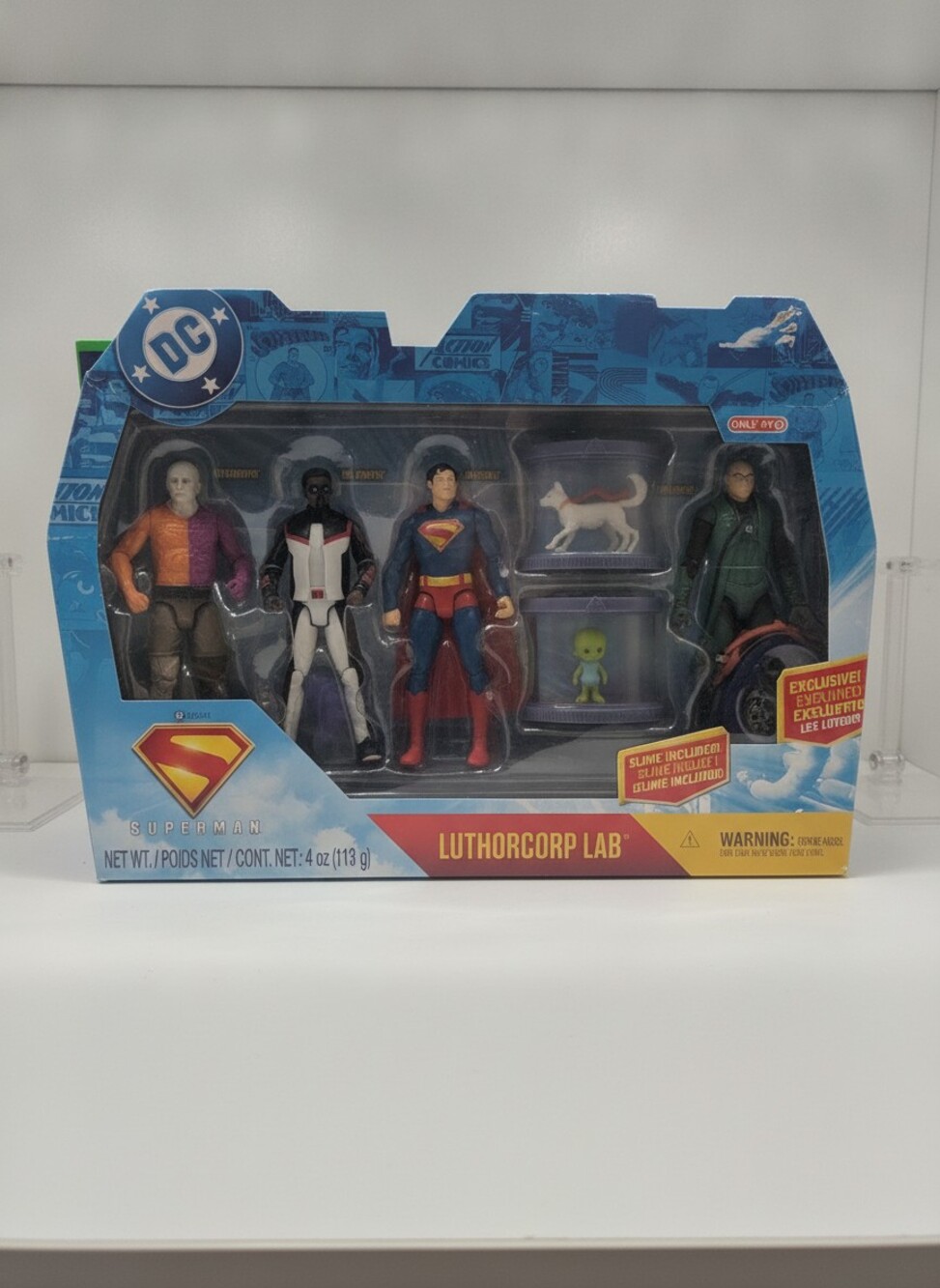 Superman TRGX Action Fig 4pk LexCorp Lab Theme